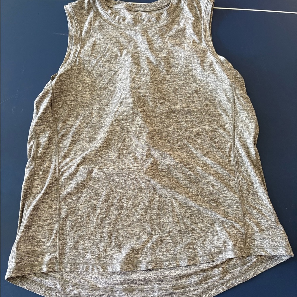 Athleta Gray Muscle Tee Sleeveless Top